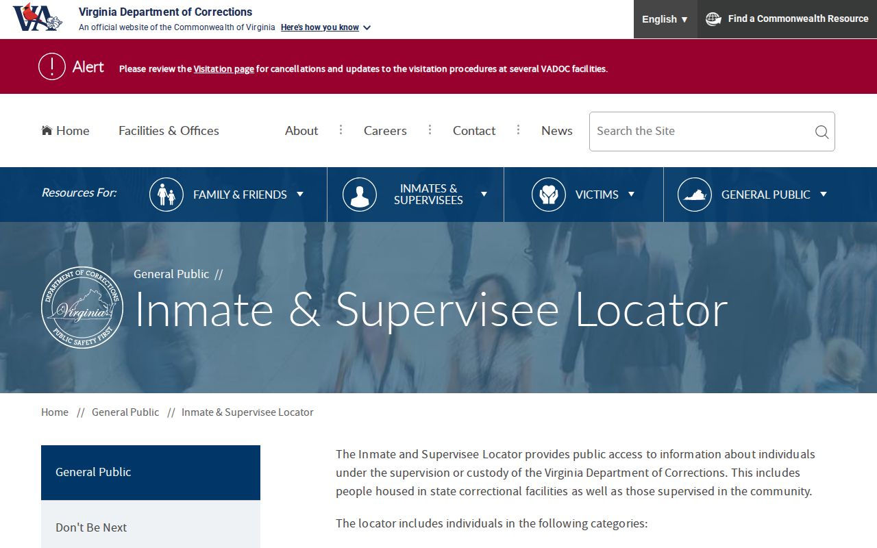 VADOC locator for Pittsylvania County released inmates